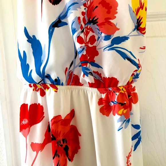 White tropical print maxi dress - Picture 3 of 9